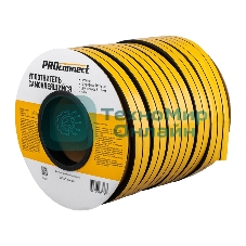 Уплотнитель самоклеящийся, черный, D-профиль 14х12мм, для зазоров 8-11мм, бухта 40м PROconnect