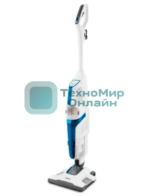 Пылесос вертикальный паровой Kitfort KT-556 белый, питание от сети, 1700 Вт, уборка влажная/сухая/паром, пылесборник 0.4 л