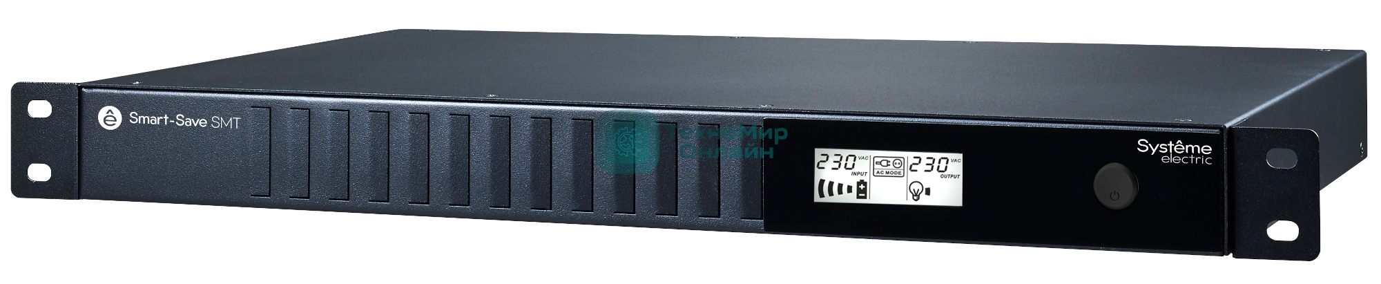 Источник бесперебойного питания Systeme Electriс Smart-Save SMT, 750VA/450W, RM 1U, Line-Interactive, LCD, Out: 230V 4xC13, SNMP Intelligent Slot, USB, RS-232