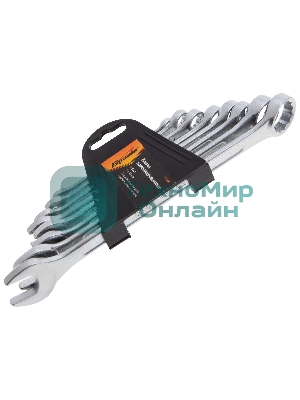 Набор ключей комбинированных Sparta 6 - 19 мм, хромированные, 8 шт.