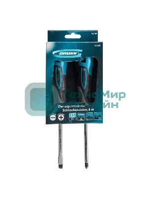 Набор отверток комбинированный Gross 2 шт., S2, трехкомпонентная рукоятка