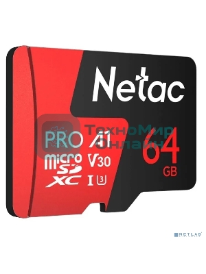 Флеш карта MicroSD card Netac P500 Extreme Pro 64Gb, retail version w/o SD adapter