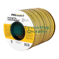 Уплотнитель самоклеящийся, черный, D-профиль 12х10мм, для зазоров 6-9,5мм, бухта 50м PROconnect