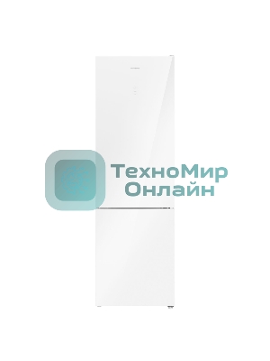 Холодильник Maunfeld MFF200NFW белый глянц. двухкамерный 271/106л морозилка снизу, No Frost