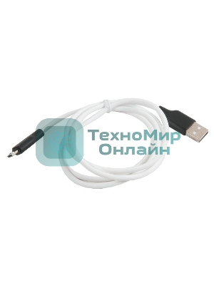 Кабель USB 2.0 HOCO X21, силиконовая оплетка, AM/microBM, бело-черный, 1м