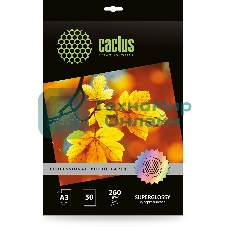 Фотобумага Cactus Prof CS-HGA326050 A3/260г/м2/50л./белый глянцевое для струйной печати