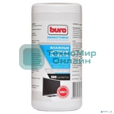 Салфетки Buro BU-All_screen для экранов мониторов/плазменных/ЖК телевизоров/ноутбуков туба 100 шт влажных