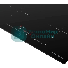 Индукционная варочная панель Kuppersberg ICI 615, индукция, High-Tech, 59 см, 9 уровней мощности, блокировка управления, автоматическое отключение, Inverter, таймер, Booster, Flexi-zone, слайдерное управление, черный