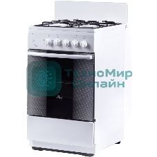 Плита Комбинированная Flama AK 1416 W белый (без крышки) реш.эмаль