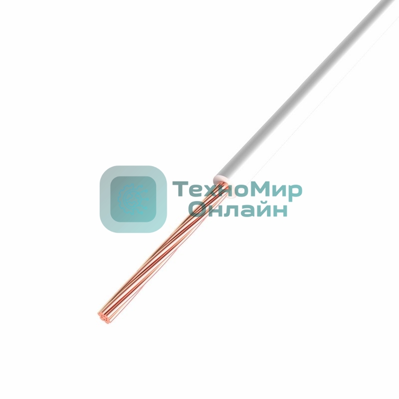 Провод ПГВА Rexant 1х0.50 мм², Cu, белый, бухта 500 м