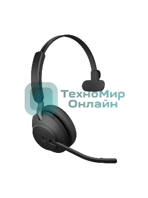 Гарнитура Jabra Evolve2 65 MS Mono чёрный, беспроводная + проводная, Bluetooth, до 35 ч, подсветка