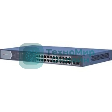 Коммутатор Hikvision DS-3E0526P-E 25G 1SFP 24PoE+ 270W неуправляемый