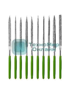 Набор надфилей Сибртех алмазных 140х70х3 10шт.