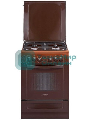 Плита комбинированная Gefest ПГЭ 6102-03 0001 коричневый, конфорок 4 газовых, духовка 55 л, 60 см x 85 см x 60 см