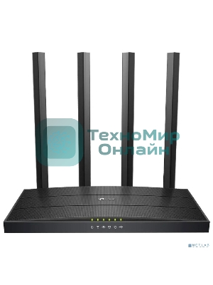 Роутер беспроводной TP-Link Archer C6U AC1200 10/100/1000BASE-TX/4G ready черный