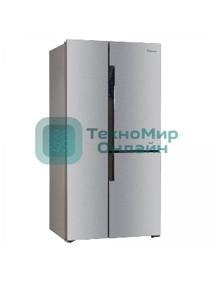 Холодильник Бирюса TD 563 I нержавеющая сталь трехкамерный 207/223 л морозилка слева, NoFrost, Side-by-side