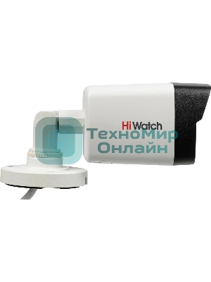 Камера HiWatch IP 2Мп уличная цилиндрическая, EXIR ИК 30м, 1/2.9 CMOS, 1920х1080@25к/с, объектив 2.8мм, угол 104, мех ИК-фильтр; 0.01Лк@F2.0, H.265/H.265+/H.264/H.264+/MJPEG ROI, коридорный режим, DWDR, 3D DNR, BLC, Smart ИК, обнаружение движения 2.0, IP67, -40...+60C, DC12В/PoE, 6.5Вт