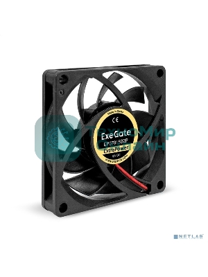 Вентилятор для корпуса ExeGate ExtraPower EP07015B2P черный, 70 мм, 3100 об/мин, 28 дБ, 2 pin
