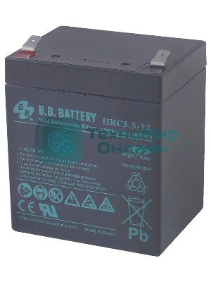 Батарея для ИБП B.B. Battery HRC 5.5-12 (12V 5Ah)