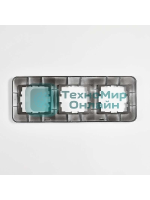 Рамка 3-м KARINA LIFE горизонт. черный бархат LEZARD 708-4200-148