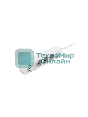 Удлинитель с USB зарядкой Harper UCH-330 White