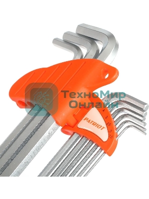 Набор ключей PATRIOT SKH-9EL, шестигранные с шаром, экстра длинные, 1,5-10мм, CRV, 9 шт