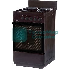 Плита комбинированная Flama RK 2201 B коричневый, конфорок 4 шт, духовка 50 л, 50 см x 85 см x 60 см