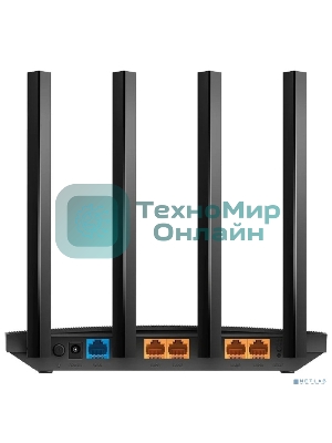 Роутер беспроводной TP-Link Archer C6U AC1200 10/100/1000BASE-TX/4G ready черный