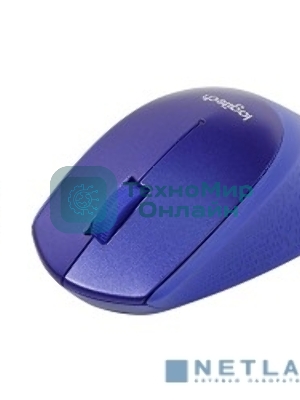 Мышь беспроводная Logitech M330 SILENT PLUS синий, 1000 dpi, радиоканал, USB, кнопки - 3