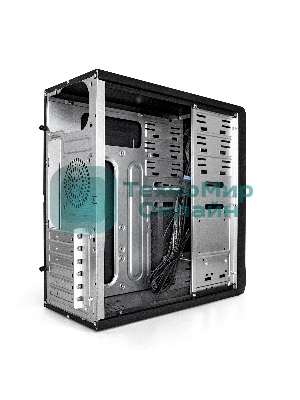 Компьютерный корпус Miditower ExeGate CP-603UB Black, ATX, (без БП), 2*USB+2*USB 3.0, Audio, замок блокировки кнопки питания