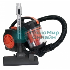 Пылесос Mystery MVC-1124 черный/оранжевый, 300/2000 Вт, уборка сухая, пылесборник контейнер 5 л