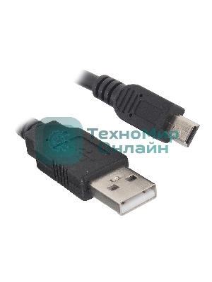 Кабель Gembird/Cablexpert USB 2.0 Pro, 2xAM/miniBM 5P, 0.9м, экран, черный