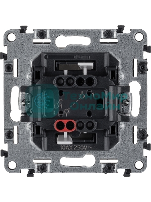 Механизм выключателя 1-кл. СП Valena Life 10А IP20 250 В 10АХ с лицевой панелью; безвинтовые зажимы сл. кость Legrand 752501