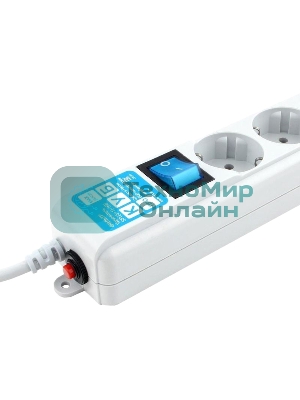 Фильтр-удлинитель PowerCube PRO (SPL(5+1)-16B-P-5М) 5.0 м, LC контур - подавление В/Ч помех, 16А/3,5 кВт