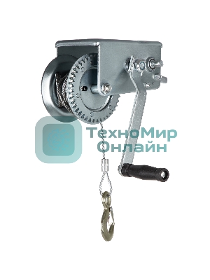 Лебедка шестеренчатая Matrix тяга - 0,8 т, 9 м, тросовая
