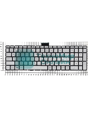 Клавиатура для ноутбука HP Envy X360 15-W серебристая с подсветкой