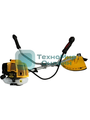 Триммер CHAMPION Т256 разъемный вал(Мощность 0.75/0.95 кВт/л.с., объем двигателя 25,4 см3, вес 6,2кг, бак 0,6л, используемая леска 1,6-2,4мм, рукоятка Р-образная, прямая/разъемная штанга, ширина среза (леска/нож) 400/255, длина штанги 1375 мм.)