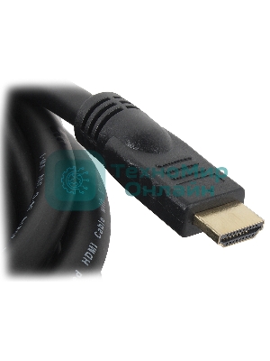 Кабель Cablexpert HDMI CC-HDMI4-20M, 19M/19M, v2.0, медь, позол.разъемы, экран, 20м, черный, пакет