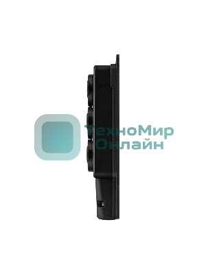 Розетка штепсельная Rexant трехместная, влагозащищенная, с/з, 16 А, IP54, каучук