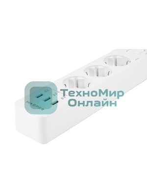 Удлинитель с USB зарядкой Harper UCH-330 White