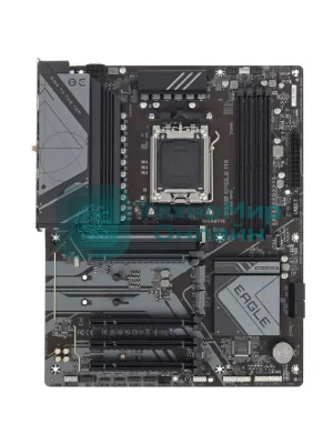 Материнская плата GIGABYTE B650 EAGLE AX (V1.1), AM5, AMD B650, 4xDDR5, 4xSATA, 3xM.2, 1xPCI-E 4.0 x16, 3xPCI-E 3.0 x1, 1xHDMI, 1xDP, 1x 1Gb LAN, 2xUSB 3.2 Gen 2, 1xUSB 3.2 Gen 1, 6xUSB 2.0, 3x3.5 мм, 7.1, Standard-ATX