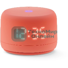 Умная колонка Яндекс Станция Лайт 2 LED, 6Вт, с экраном, 1 динамик, часы, Алиса, BT5.0, Wi-Fi, коралловый