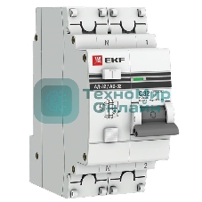 Выключатель автоматический дифференциального тока EKF DA32-32-30-pro АД-32 1P+N 32А/30мА (хар. C, AC, электронный, защита 270В) 4,5кА EKF PROxima