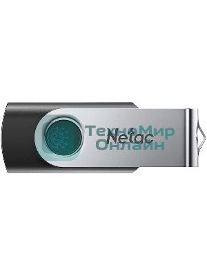 Флешка USB Netac U505 (NT03U505N-004G-20BK), 4Gb, USB 2.0, R/W 70/30, черный/серебристый