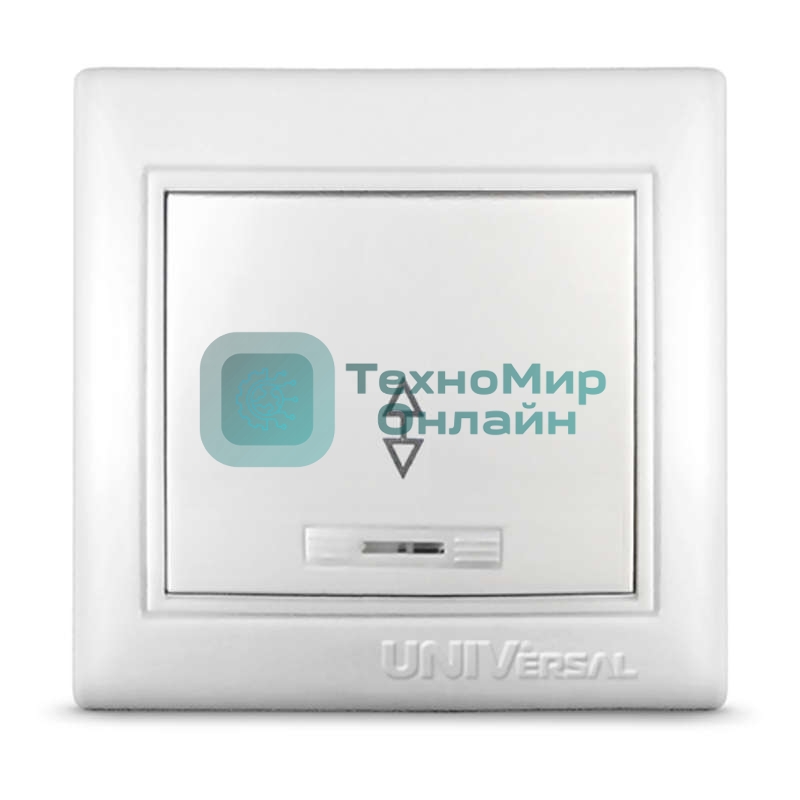 Выключатель проходной Rexant 1-кл. СП Севиль 10А IP20 с подсветкой белый UNIVersal С0125