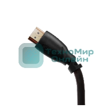 Кабель Greenconnect Premium 2.0m HDMI v2.0 HDR Ultra HD 4K60 Hz/5K30Hz, 3D, Ethernet 18.0 Гбит/с, OD8.0мм, 28/26 AWG, черный, GCR-50542