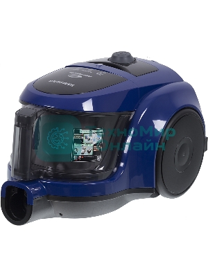 Пылесос Samsung VCC4520S36 синий/черный, 350/1600 Вт, уборка сухая, пылесборник контейнер 1.3 л