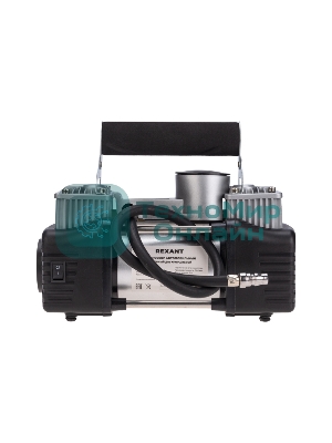 Компрессор поршневой автомобильный усиленный двухпоршневой (75л/мин, 10 АТМ) Rexant