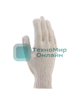 Перчатки трикотажные Сибртех, с ПВХ точкой, 7 класс