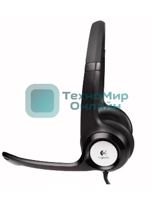 Гарнитура проводная Logitech Headset H390 USB черный